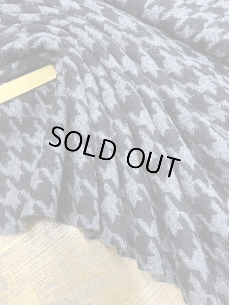 画像6: 生地:千鳥格子柄ウールシャギー(グレー/黒) (6)