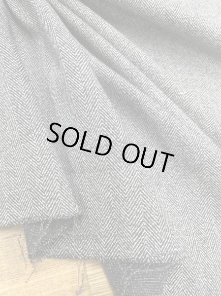 画像5: 生地:ポリエステル100%ヘリンボーン柄プリント(グレー/黒) (5)