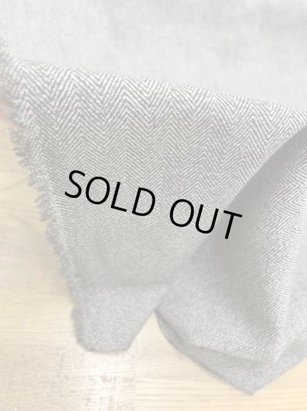 画像7: 生地:ポリエステル100%ヘリンボーン柄プリント(グレー/黒) (7)