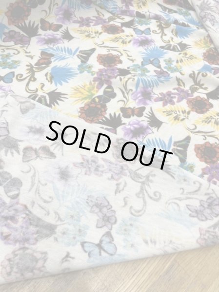 画像3: 生地:ポリ100%表起毛花柄プリントニット(クリーム地) (3)