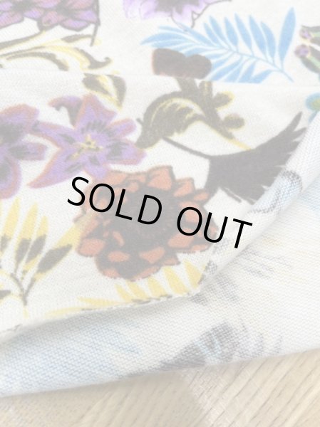 画像4: 生地:ポリ100%表起毛花柄プリントニット(クリーム地) (4)