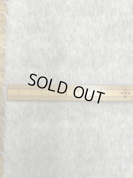 画像2: 生地:ボーダー織りウールシャギー(ライトグレー) (2)