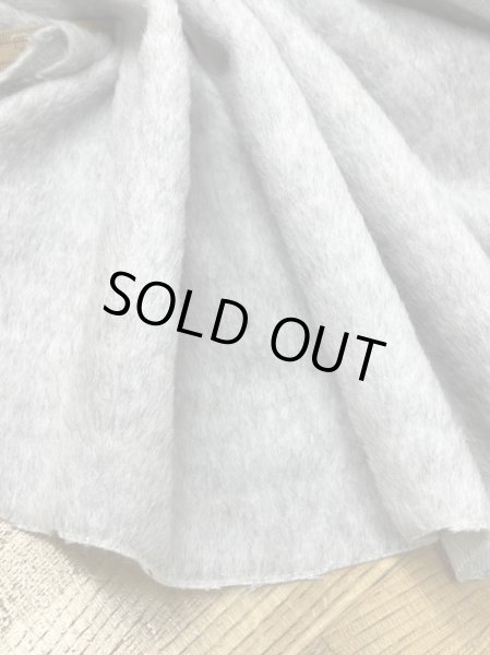 画像5: 生地:ボーダー織りウールシャギー(ライトグレー) (5)