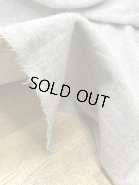 画像6: 生地:ボーダー織りウールシャギー(ライトグレー) (6)