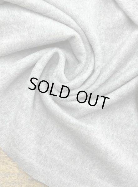 画像7: 生地:ボーダー織りウールシャギー(ライトグレー) (7)