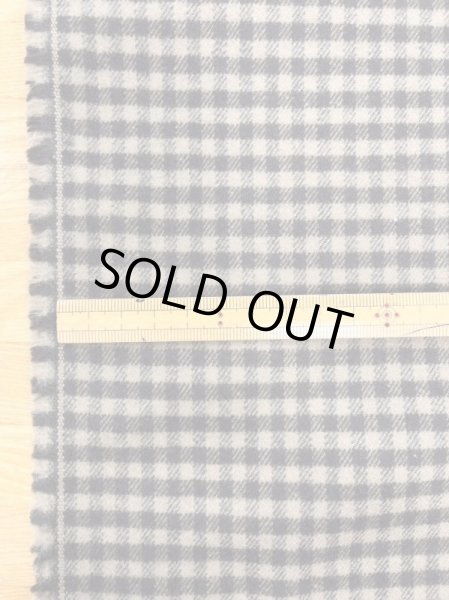 画像2: 生地:ギンガムチェック柄微起毛綿(ベージュ/黒) (2)