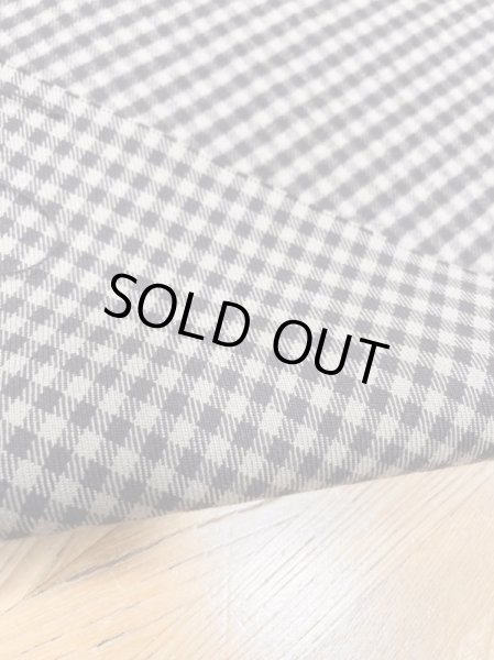 画像3: 生地:ギンガムチェック柄微起毛綿(ベージュ/黒) (3)