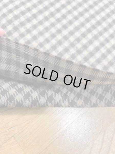 画像4: 生地:ギンガムチェック柄微起毛綿(ベージュ/黒) (4)