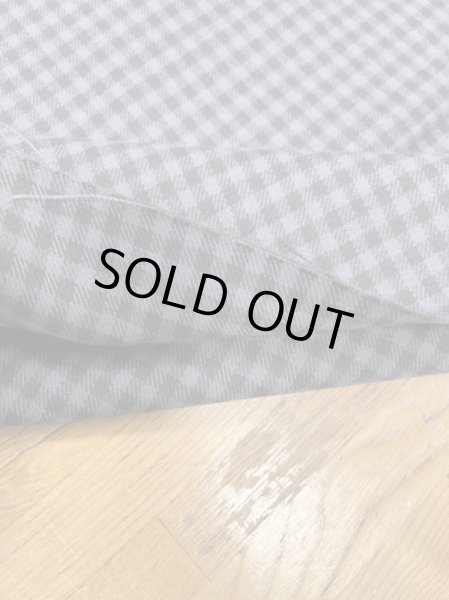 画像4: 生地:ギンガムチェック柄微起毛綿(ブルーグレー/黒) (4)