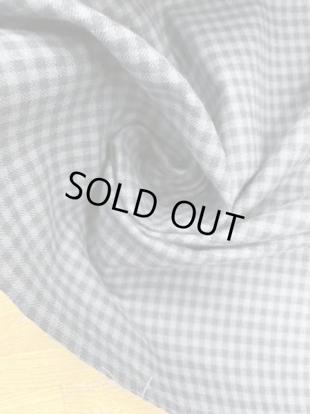 画像6: 生地:ギンガムチェック柄微起毛綿(ブルーグレー/黒) (6)