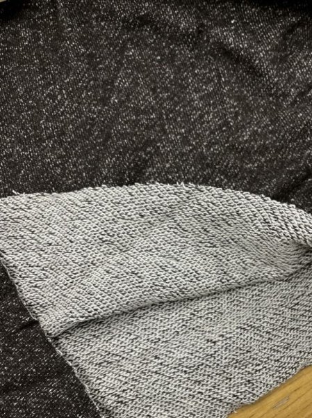 画像3: 生地:カラフルネップウール裏毛(濃茶) (3)