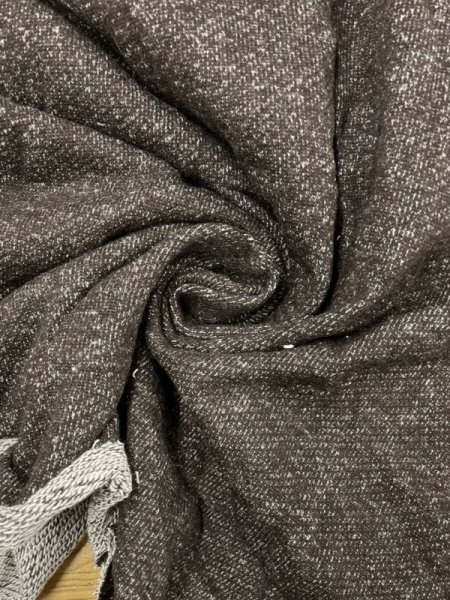 画像5: 生地:カラフルネップウール裏毛(濃茶) (5)