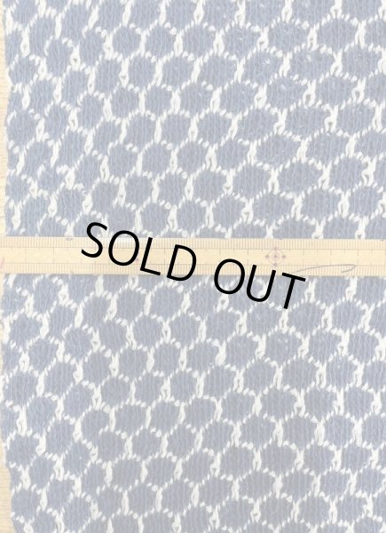 画像2: 生地:綿100%模様織りジャガード(ブルー/白) (2)