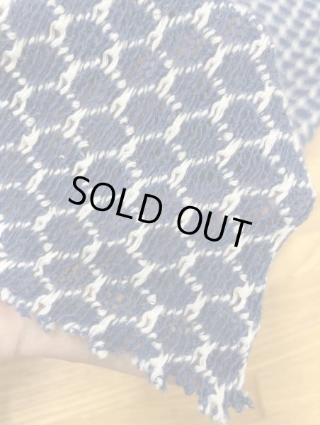 画像5: 生地:綿100%模様織りジャガード(ブルー/白) (5)