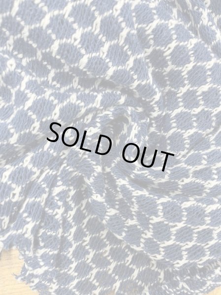 画像6: 生地:綿100%模様織りジャガード(ブルー/白) (6)