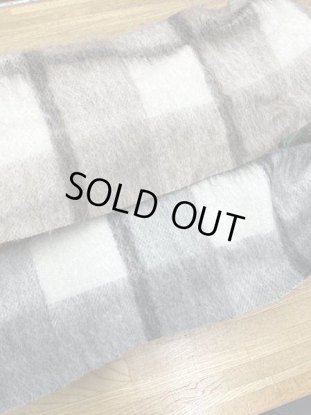 画像8: 生地:ビッグチェック柄ウールシャギー(茶系) (8)