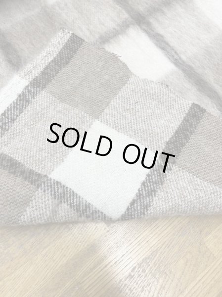 画像3: 生地:ビッグチェック柄ウールシャギー(茶系) (3)