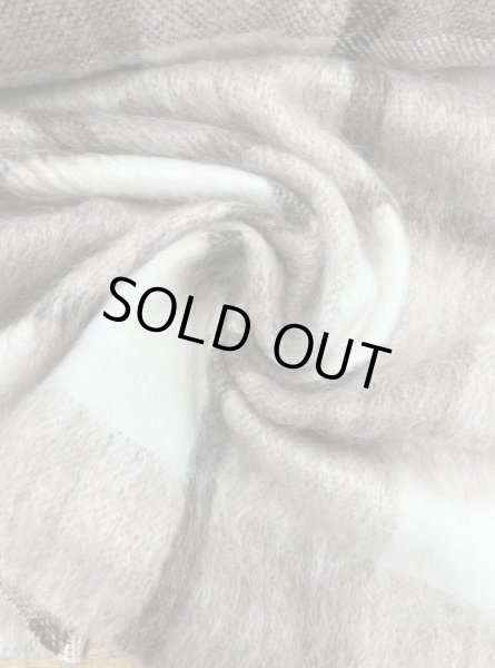 画像5: 生地:ビッグチェック柄ウールシャギー(茶系) (5)