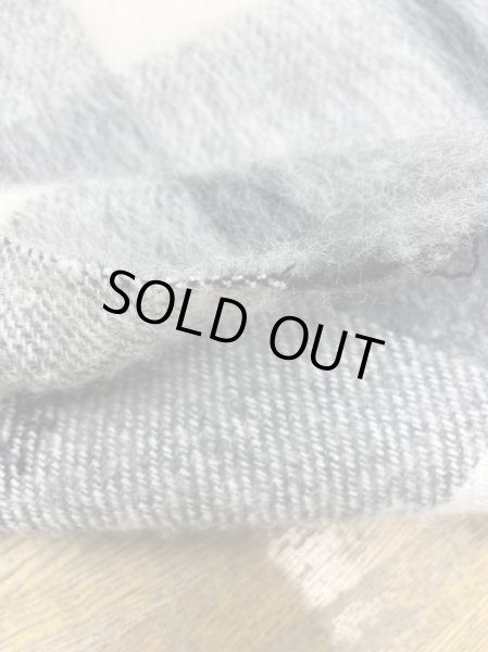 画像4: 生地:ビッグチェック柄ウールシャギー(グレー系) (4)