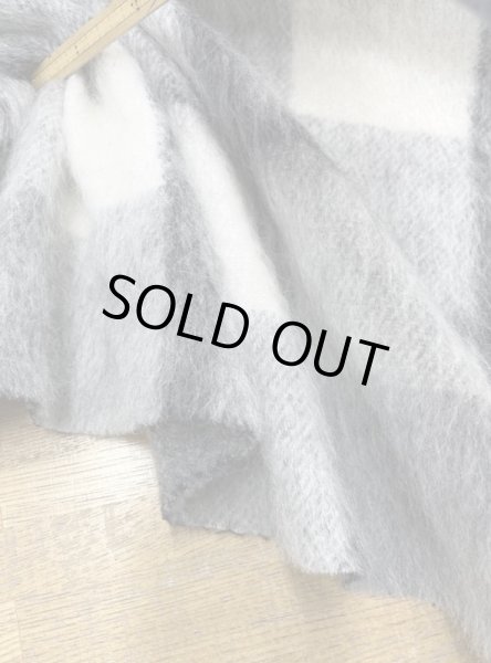 画像5: 生地:ビッグチェック柄ウールシャギー(グレー系) (5)