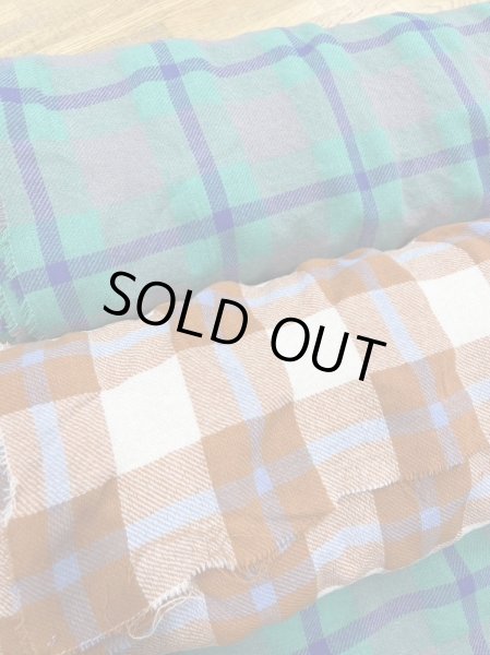 画像8: 生地:チェック柄ウールコットンざっくり編み縮み加工(オレンジ) (8)