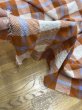 画像7: 生地：チェック柄ウールコットンざっくり編み縮み加工（オレンジ） (7)