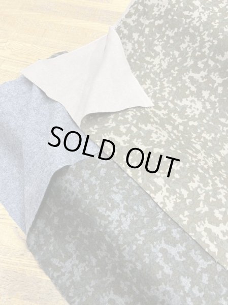 画像8: 生地:ウール100%迷彩柄プリント(ベージュ/緑) (8)