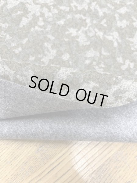 画像4: 生地:ウール100%迷彩柄プリント(グレー/緑) (4)