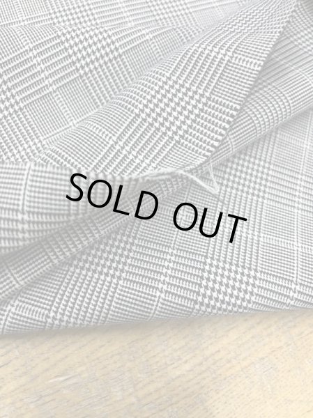 画像4: 生地:グレンチェック柄ポリエステル(グレー/白) (4)