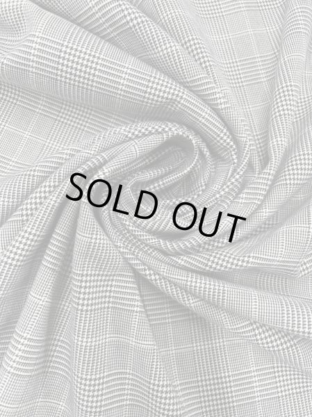 画像6: 生地:グレンチェック柄ポリエステル(グレー/白) (6)