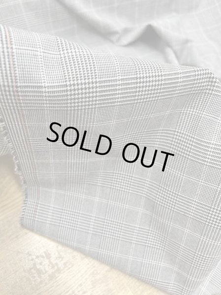 画像7: 生地:グレンチェック柄ポリエステル(グレー/白) (7)