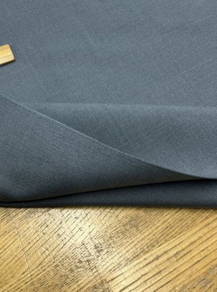 画像4: 生地:やや薄手ウール100%無地(ブルーグレー) (4)