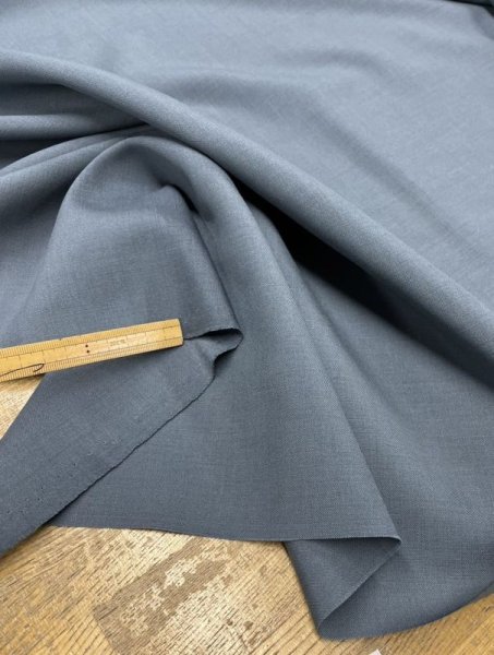 画像5: 生地:やや薄手ウール100%無地(ブルーグレー) (5)