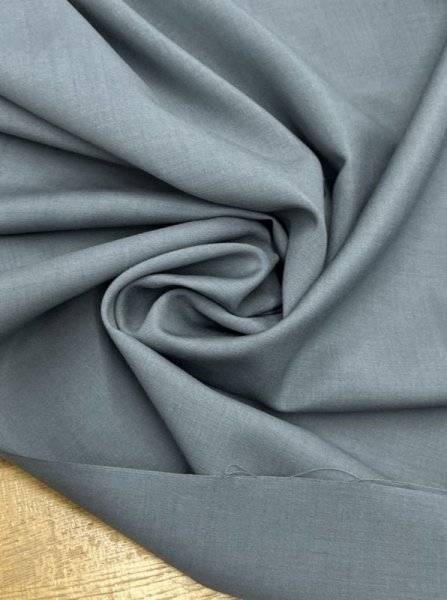 画像6: 生地:やや薄手ウール100%無地(ブルーグレー) (6)