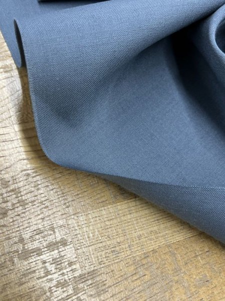 画像7: 生地:やや薄手ウール100%無地(ブルーグレー) (7)