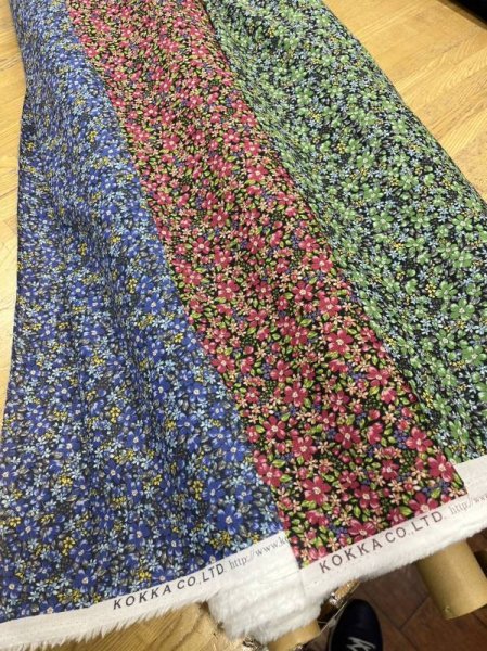 画像8: 生地:花柄綿100%(黒/ピンク) (8)