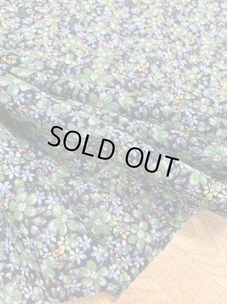 画像5: 生地:花柄綿100%(黒/緑) (5)