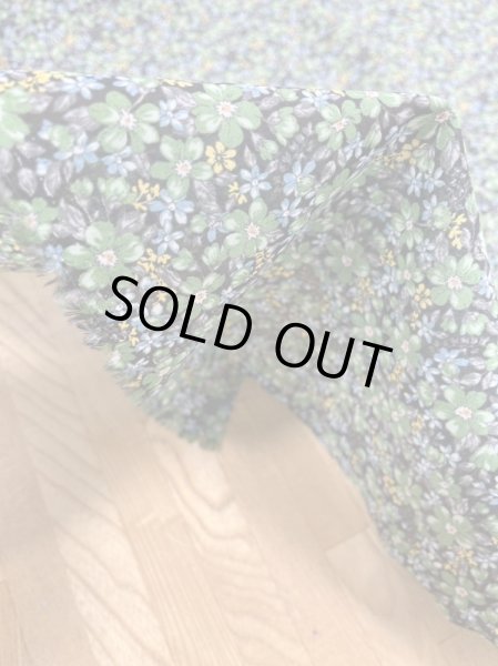 画像7: 生地:花柄綿100%(黒/緑) (7)