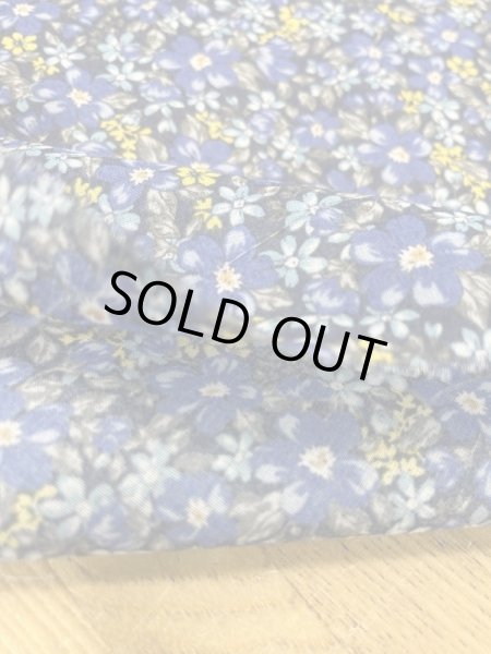 画像3: 生地:花柄綿100%(黒/青) (3)