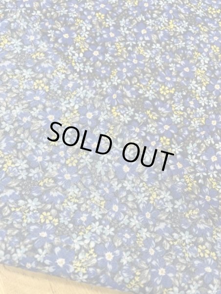 画像4: 生地:花柄綿100%(黒/青) (4)