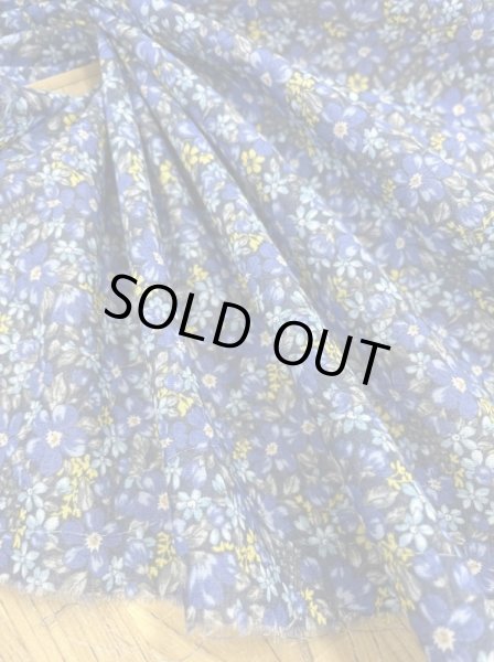 画像5: 生地:花柄綿100%(黒/青) (5)