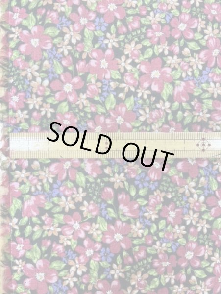 画像2: 生地：花柄綿100％（黒／ピンク） (2)