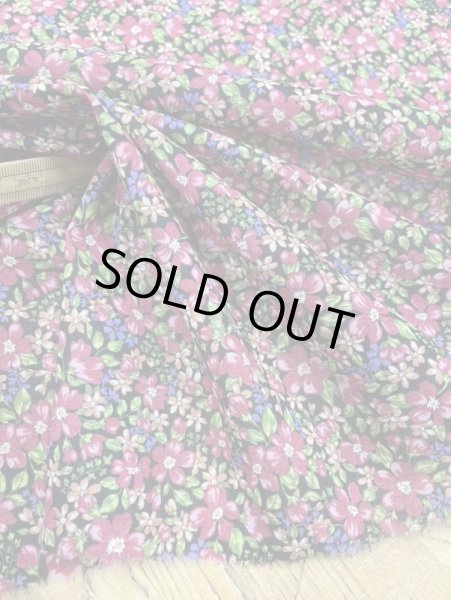 画像5: 生地：花柄綿100％（黒／ピンク） (5)