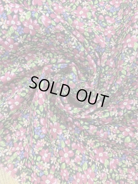 画像6: 生地：花柄綿100％（黒／ピンク） (6)