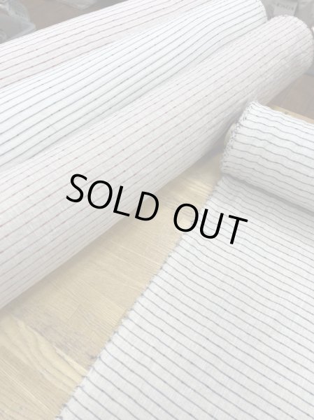 画像8: 生地:ノット糸ポコポコボーダーリネン(ナチュラル/紺) (8)