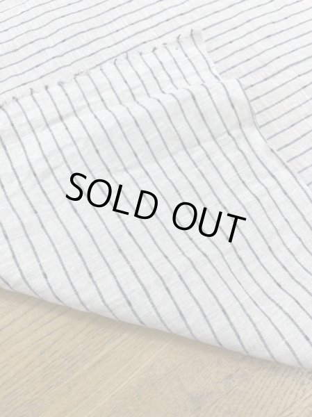 画像3: 生地:ノット糸ポコポコボーダーリネン(ナチュラル/紺) (3)