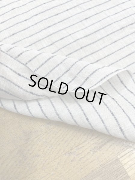 画像4: 生地:ノット糸ポコポコボーダーリネン(ナチュラル/紺) (4)