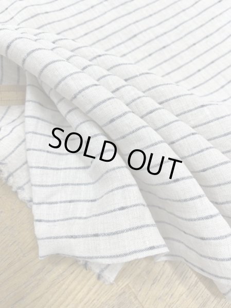 画像5: 生地:ノット糸ポコポコボーダーリネン(ナチュラル/紺) (5)