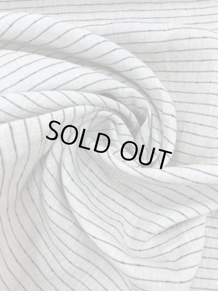 画像6: 生地:ノット糸ポコポコボーダーリネン(ナチュラル/紺) (6)