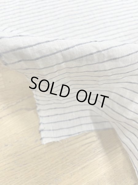 画像7: 生地:ノット糸ポコポコボーダーリネン(ナチュラル/紺) (7)